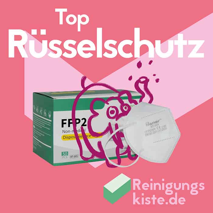 Ein Bild von einer Packung FFP-2 Masken mit einem gemalten Elefanten