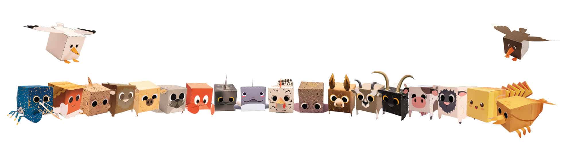 Verschiede Papptiere vom Ostfriesen Merchandise