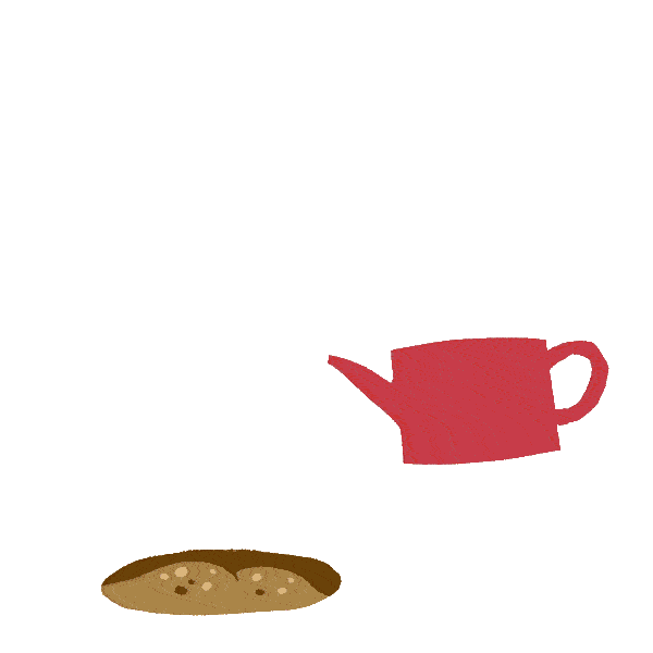 Eine animierte Gießkanne, die einen Kaktus gießt.